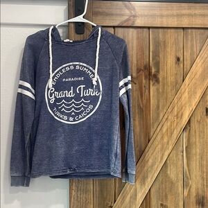 Kids Blue Hoodie with White Print